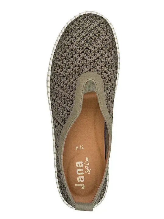 Softline Women's Ballerina Shoes in Green Colour