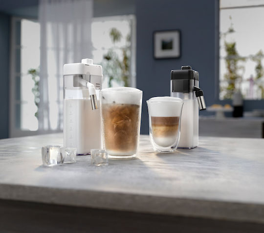 De'Longhi Eletta Αυτόματη Μηχανή Espresso 1450W Πίεσης 19bar για Cappuccino με Μύλο Άλεσης Γκρι 2106079