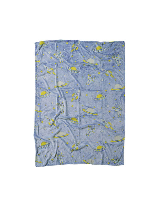 Das Home Cot Fleece Blanket Yellow 110x150cm