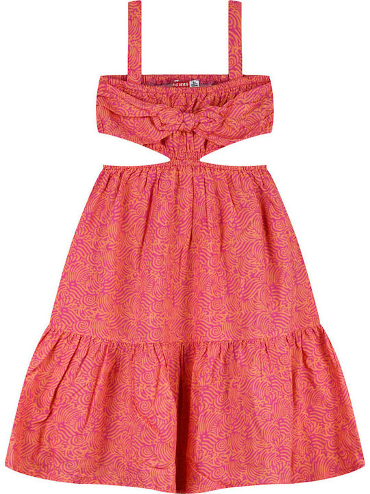 Girls Dress Sleeveless Fuchsia