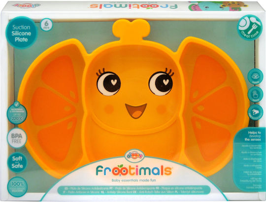 Frootimals Feeding Set made of Silicone with Non-Slip Base 2pcs