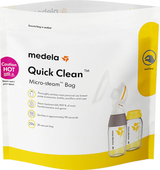 Medela Quick Clean Pungile de sterilizare cu Microunde pentru Suzetă