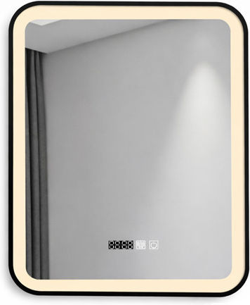 Καθρεφτης Μπανιου Led Αφης Mirrorlux Elora S-4657b Ορθογωνιος 800χ600mm Μαυρος