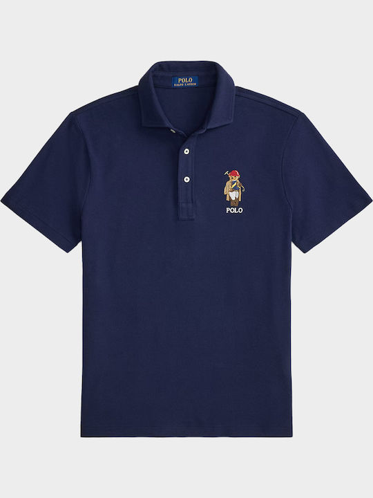 Custom Мъжка Тениска С Къс Ръкав Син