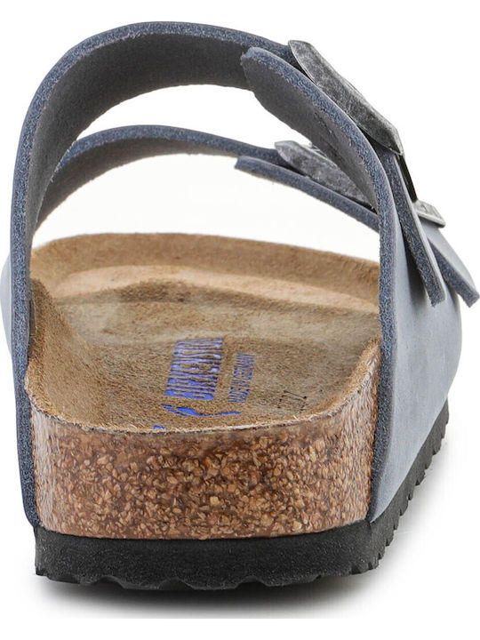 Leather Women's Sandals Blue