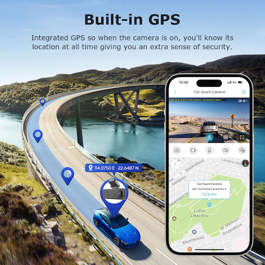 Sectec CC09 Car DVR Camera 1080P Bluetooth Wi-Fi GPS