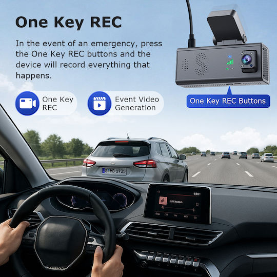 Sectec CC09 Car DVR Camera 1080P Bluetooth Wi-Fi GPS