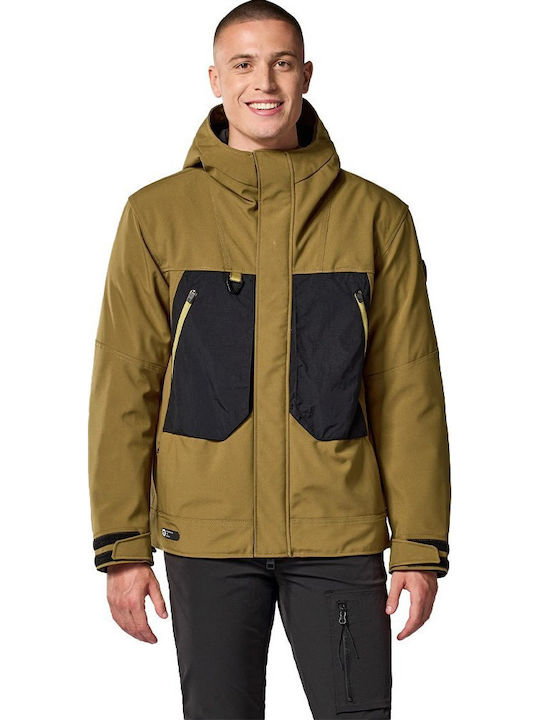 Rev'IT Entropy Winter Men's Riding Jacket Softshell Waterproof Brown Black