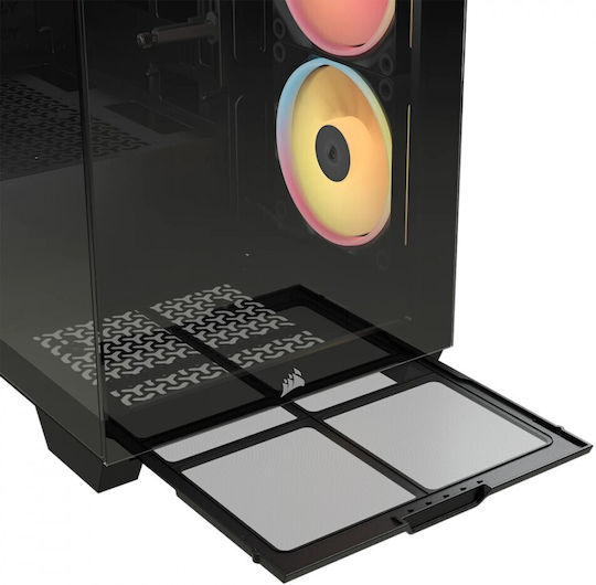 Corsair 3500X LX-R RGB Gaming Midi Tower Computer Case with Side Window Black