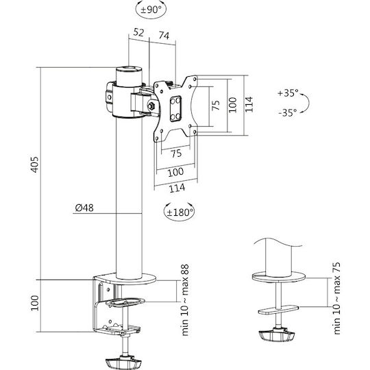 LogiLink Βάση Γραφείου Οθόνης έως 32" (BP0103)