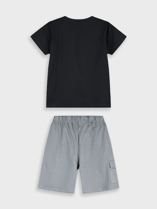 Energiers Kids Clothing Set with Shorts Dark Gray 2 Pieces