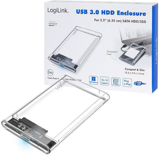 LogiLink Hard Drive Case 2.5" SATA III with connection USB 3.0 in Schwarz color