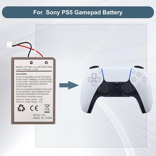 Akkupack Akku Lip1522 2000mah + USB-Kabel für PS4 V1 Controller