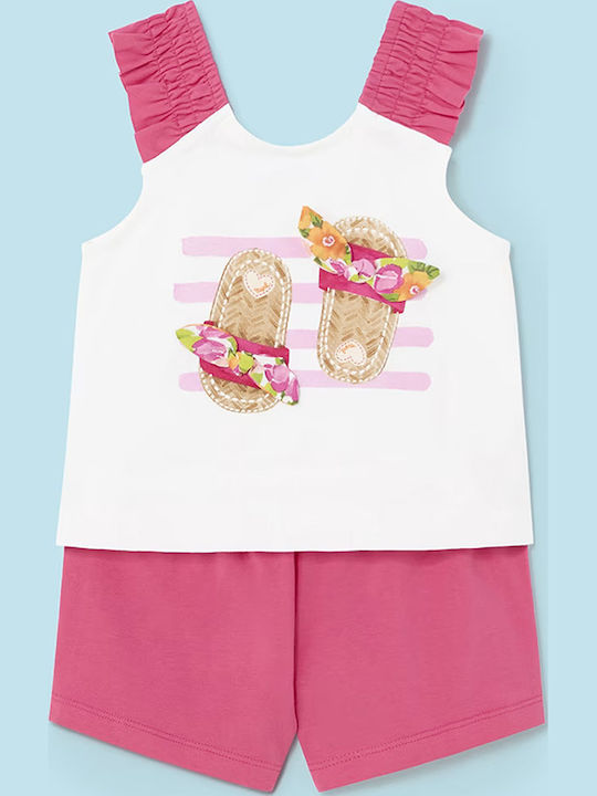 Kids' Set with Shorts Summer 2pcs White