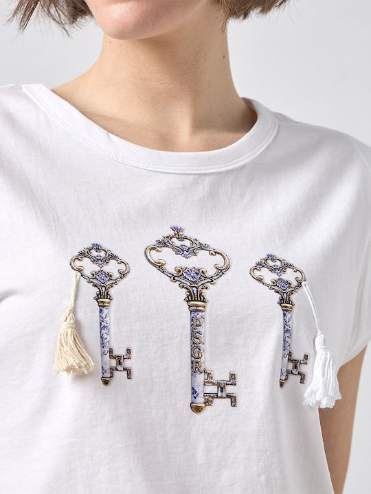 Γυναικείο T-shirt Λευκό