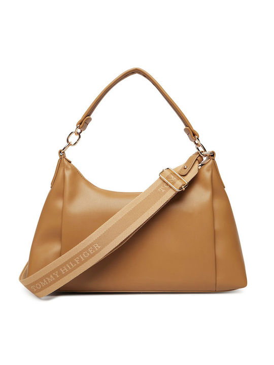 Crossbody Fabric Women's Shoulder Bag Brown