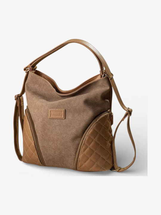 Υφασμάτινη Γυναικεία Τσάντα Πλάτης Light Beige Canva