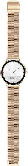 MaxCom FW28 Selen Stainless Steel Smartwatch με SIM και Παλμογράφο (Χρυσό)