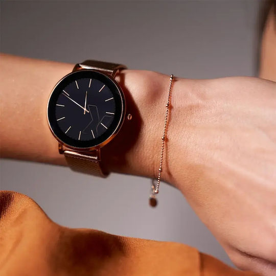 MaxCom FW28 Selen Stainless Steel Smartwatch με SIM και Παλμογράφο (Χρυσό)
