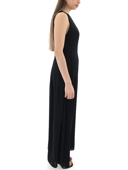 Summer Maxi Shirt Dress Black