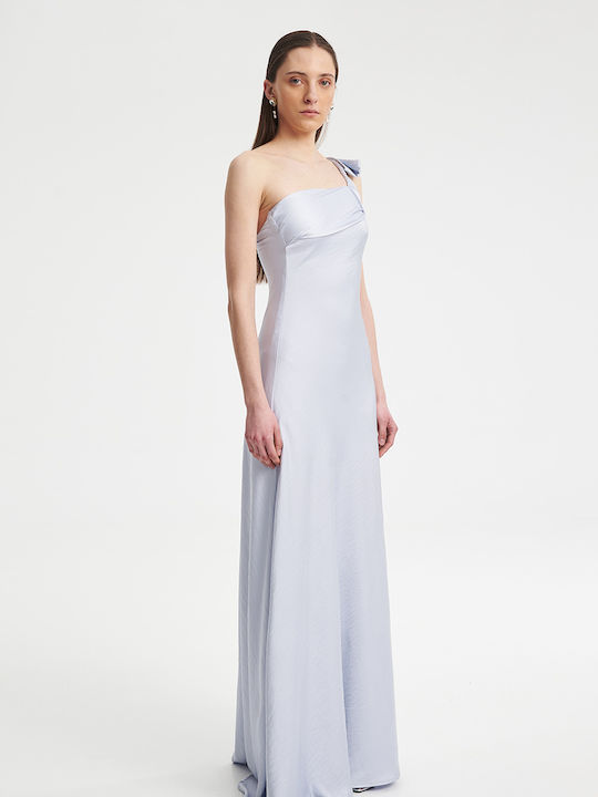 Eleh Satin Evening Dress Light Blue