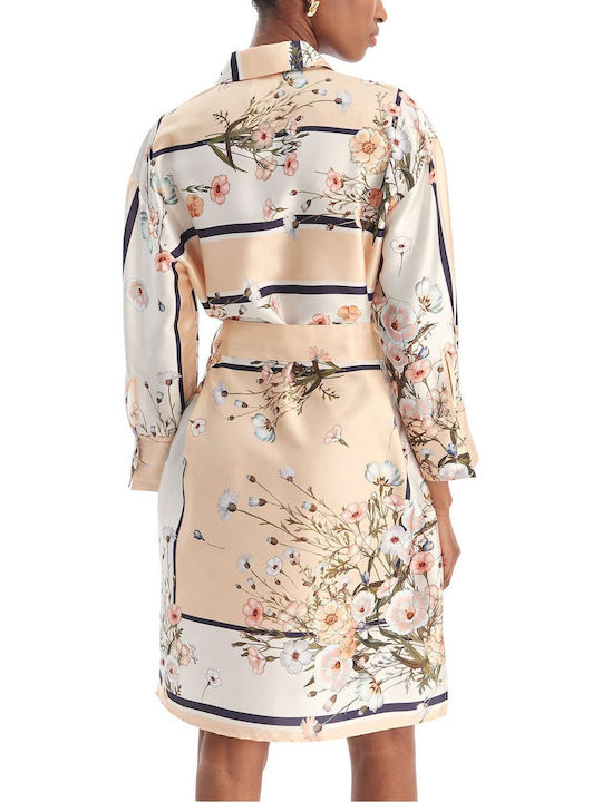 Rochie-Cămașă Mini Ecru