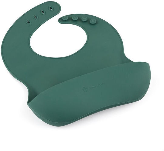 Petite & Mars Babici Pentru Bebeluşi Din Silicon Cu Buzunar Verde Pentru 6 Luni+