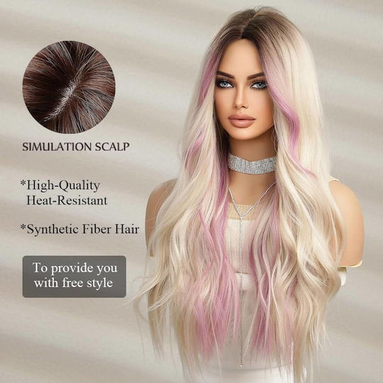 Animis Beauty Perucă Cu Păr Sintetic Blondă 65cm