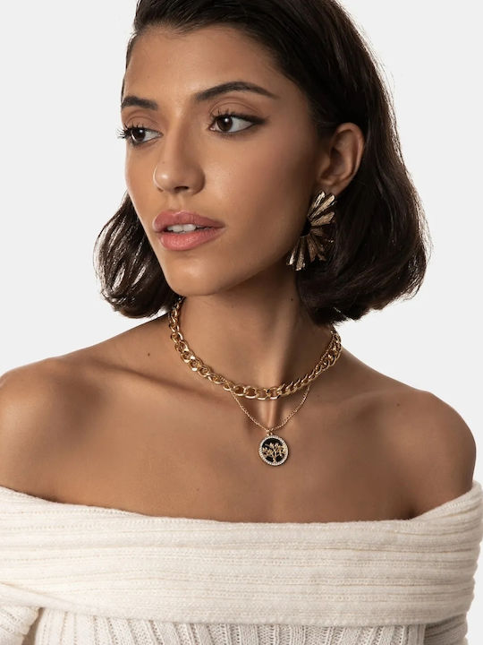 Rock Club Double Tree Necklace