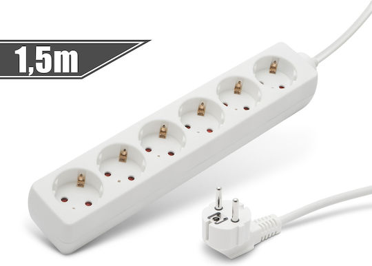 Set 1 Delight Extension Cord 6 Outlet Distributor 1.5 M