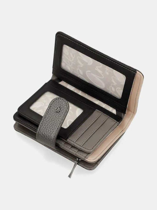 Small Fabric Women's Card Wallet with RFID Beige