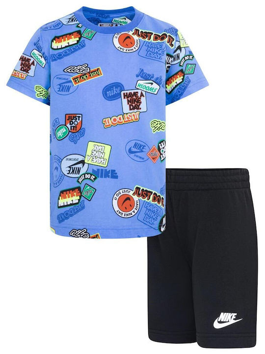 Παιδικό Σετ με Σορτς Καλοκαιρινό 2τμχ Μαύρο Sportswear
