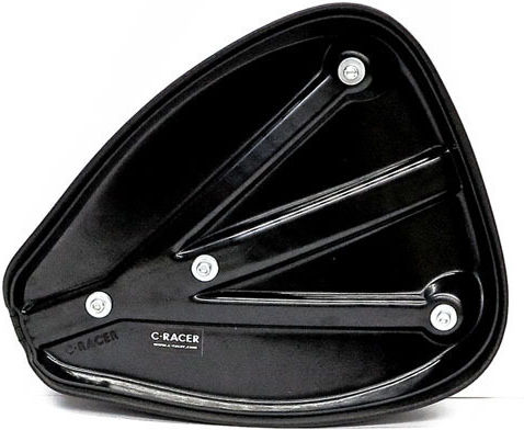 C-racer Едноместно Мотоциклетно Седло Classic Bobber Universal Черно Solo Seat Medium Black