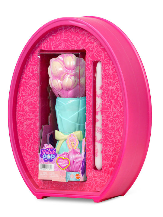 Easter Candle with Toy Petal Pop Floral Surprise Pink Tulip for Ages 3+ Barbie
