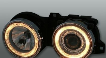 Φανάρια Εμπρός Bmw E30 1982-1994 Μαύρα Χωρίς Λάμπες Η7 Σετ 2τμχ Oem
