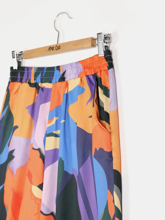 Women's High Rise Orange Pantaloons