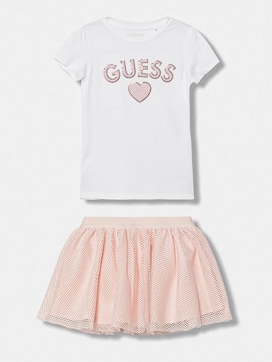 Kids Summer Set with Skirt 2 Pieces White