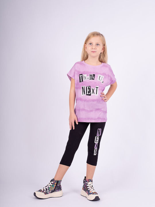 Kinder-Set mit Leggings Sommer 2Stück Lilac