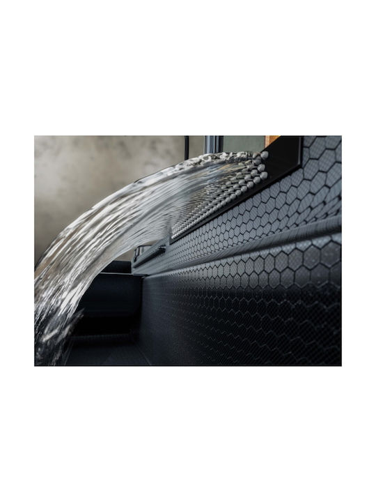 Sanitec Επικαθήμενος Νεροχύτης Inox Σατινέ Μ80xΠ45cm Μαύρος