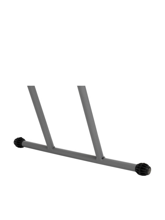 Plastic Auxiliary Garden & Terrace Table for Small Spaces Foldable with Metal Frame White 76.5x50x53cm