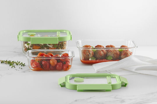 Lekue Set Mittagsboxen Grün 3Stücke