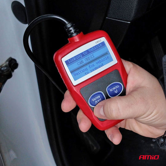 Amio Диагностично Устройство За Автомобили Obd 2 Тип V300 Работно Напрежение 8-18v Lcd Екран 128x64 Пиксела Леки Автомобили-1 Бр 04729/am 04729/am