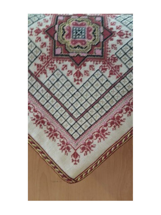 VS Home Καρέ Τραπεζομάντηλο Μπεζ 100x100εκ.