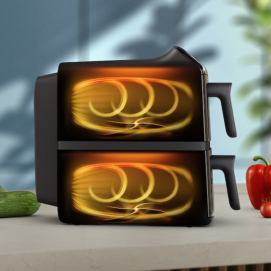 Philips Air Fryer με Διπλό Αποσπώμενο Κάδο 10lt Μαύρο NA460/00