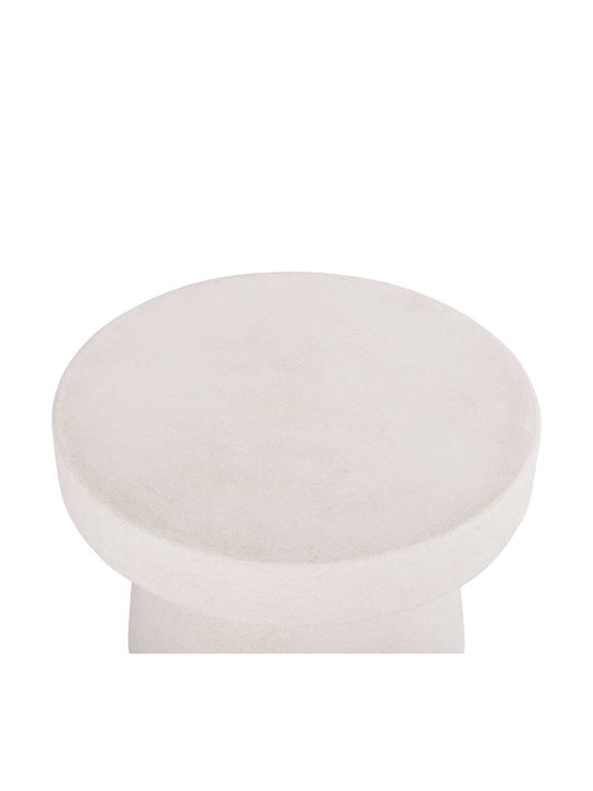 Round Central Coffee Table Wooden Ecru Color 60x60x42.5cm