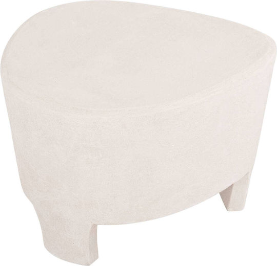 Round Side Table Wooden Ecru M54xL61xH40.5cm