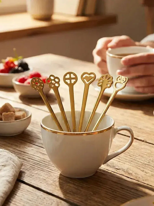 Casa Bugatti Set Löffel Kaffee/Tee Inox Gold 6 Stück