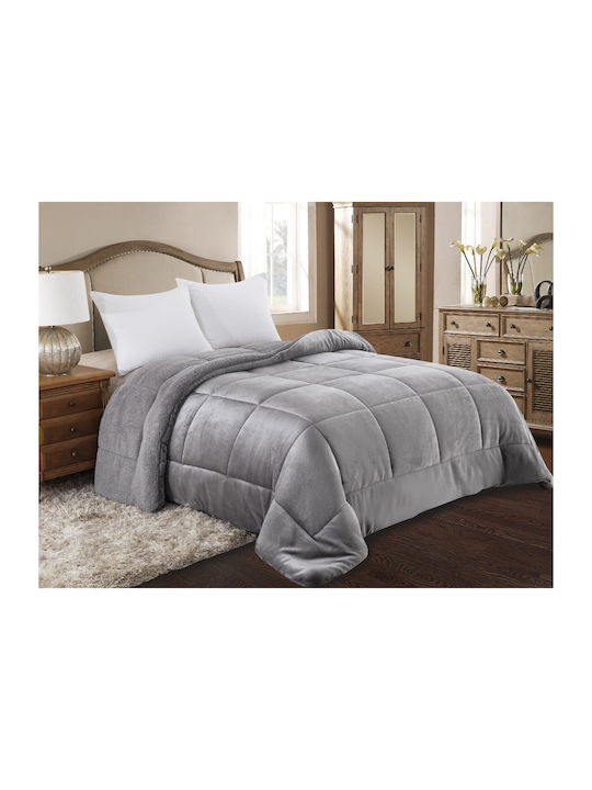 Adam Home Duvet Cover with Microfiber Filling Semi-double 180x240cm (805) Grey (805) 740 GSMGsm