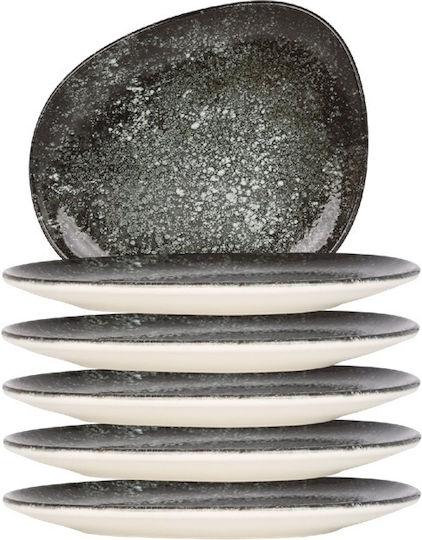 Bonna Cosmos Plate Shallow made of Porcelain Black with Diameter 24cm