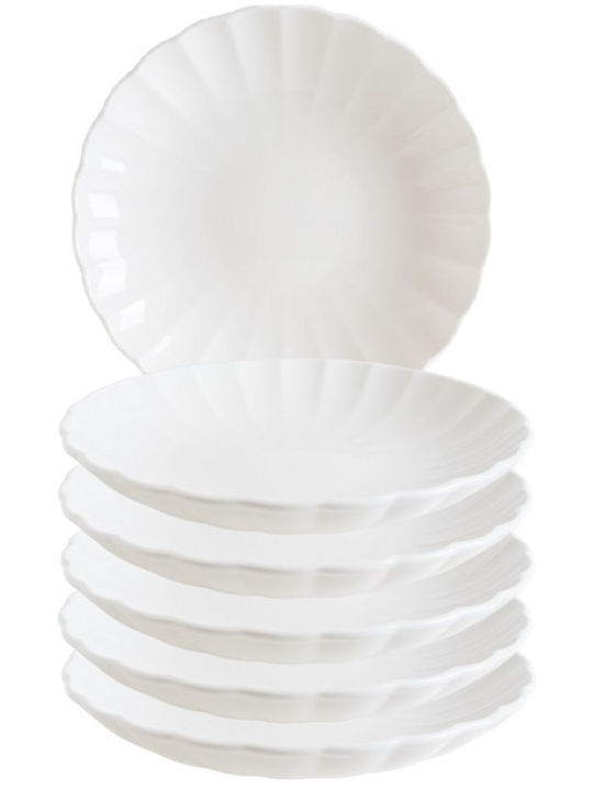 Ready Πιάτο Βαθύ από Πορσελάνη Λευκό με Διάμετρο 25cm 6τμχ